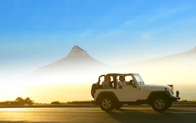 Resa till Sydafrika – bil vid Lions Head i Kapstaden