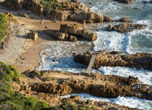 Strand på Garden Route i Sydafrika